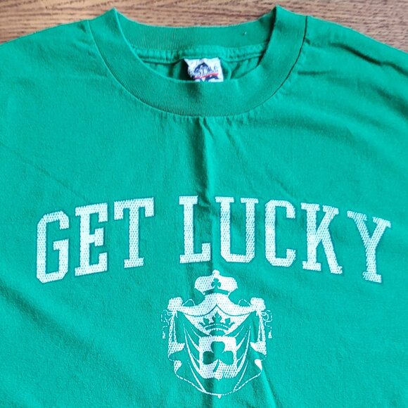 Get Lucky St. Patrick's Day Tee Shirt Green Large St. Patty Saint - Picture 1 of 5